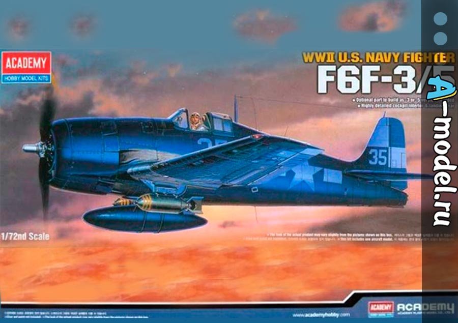 F6F-3/5 hellcat 1/72 Academy 12481 купить с доставкой