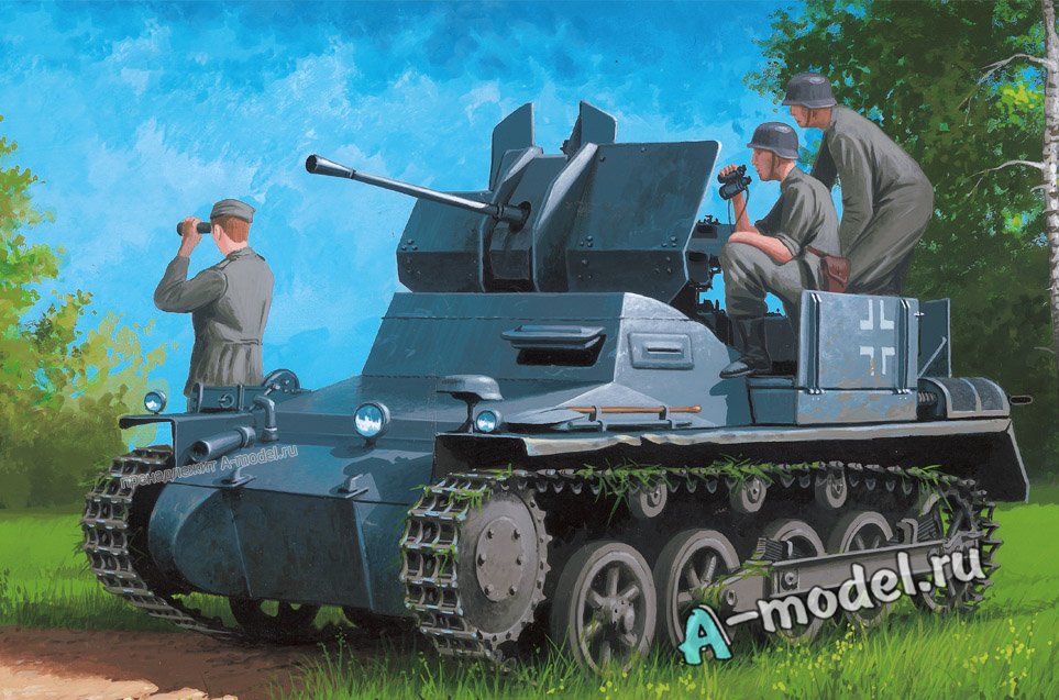 Flakpanzer IA с прицепом немецкая зенитная установка 1/35 Hobby Boss 80147 купить с доставкой Flakpanzer IA с прицепом немецкая зенитная установка 1/35 Hobby Boss 80147 купить с доставкой